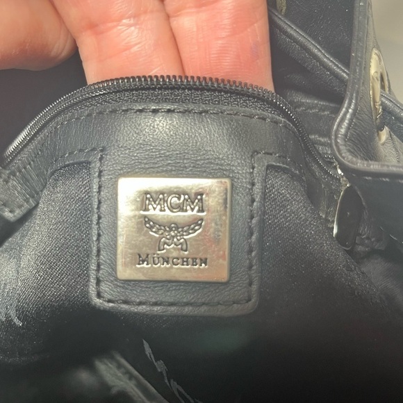 MCM Visetos Essential Drawstring Black Bucket Shoulder Bag, EUC, mini bag - Picture 15 of 17